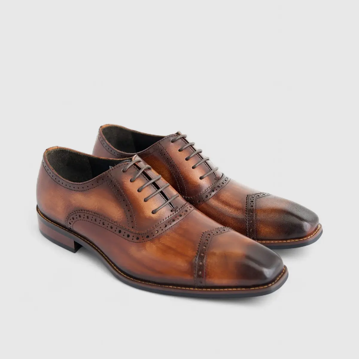 Formales Men's Leather Lace Up AAD7-5 Brown EL131 - Image 2
