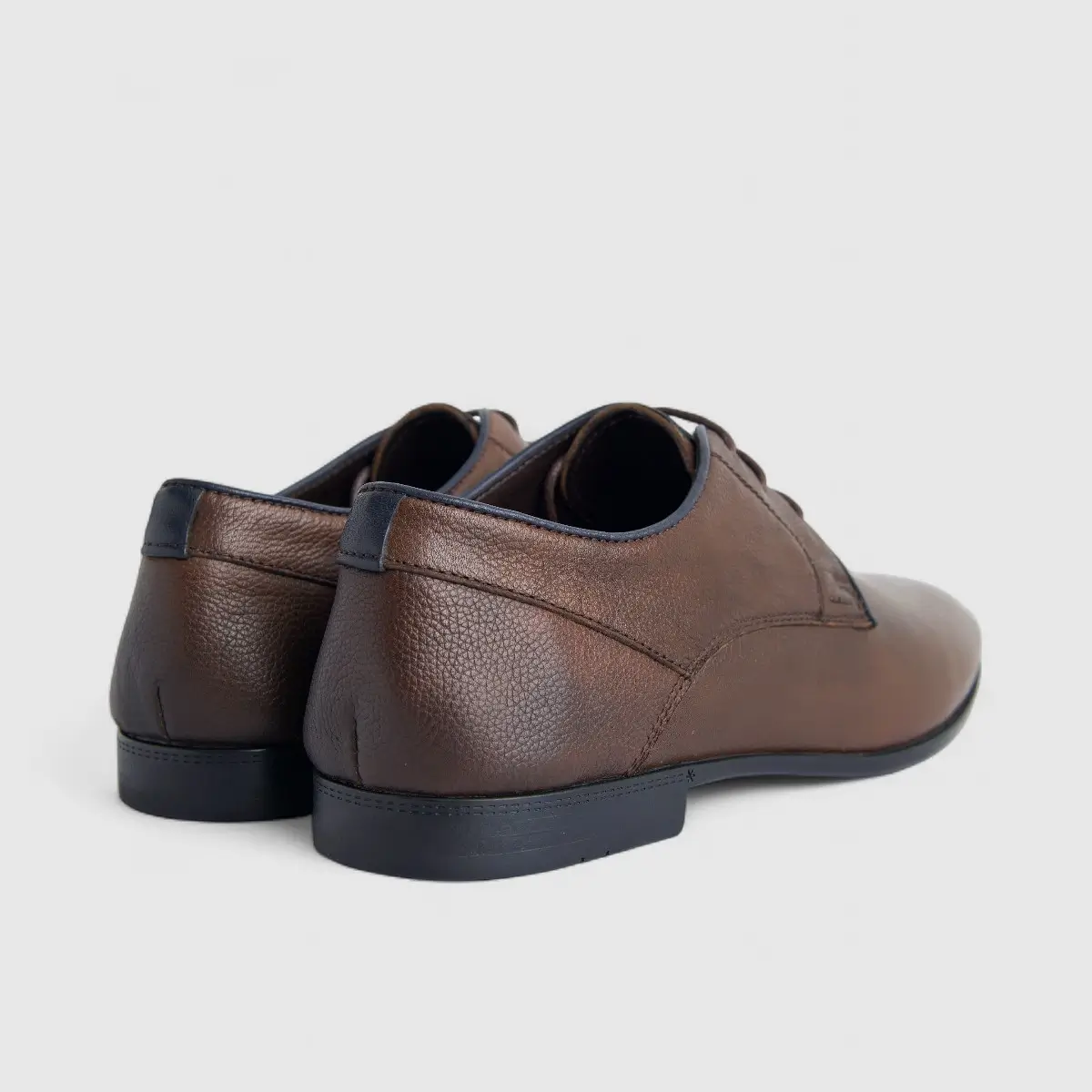 Formales Men's Leather Lace Up Shoe FM2025-819 Coffee FK46 - Image 3