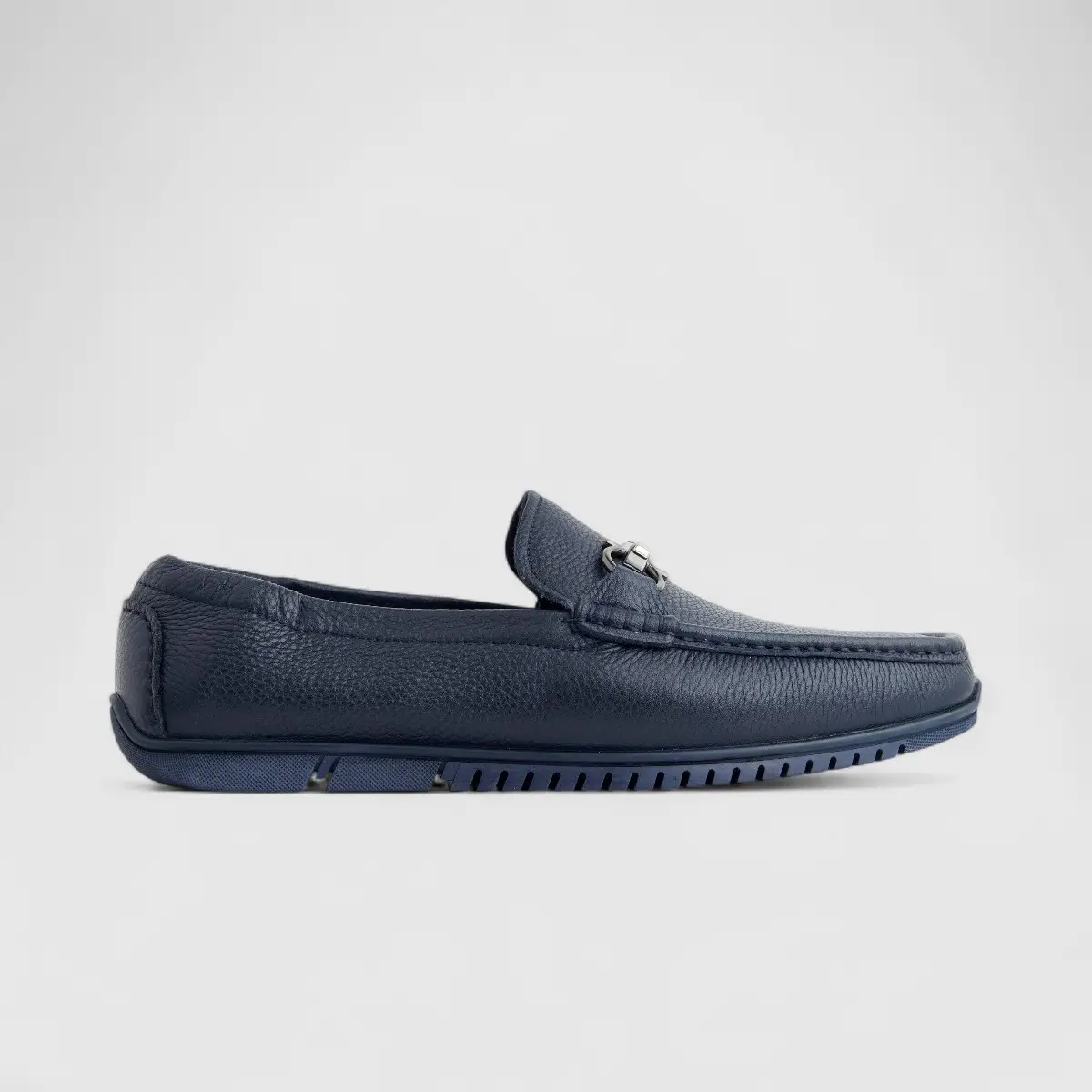 Formales Mens Leather Loafer FM2025-812 Navy FK30