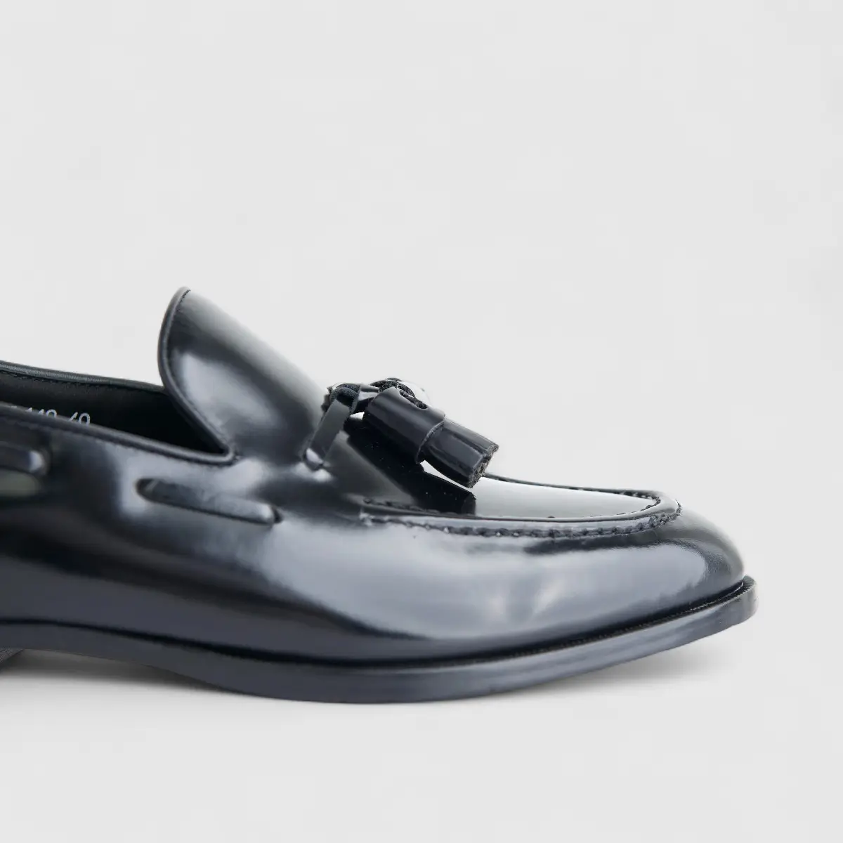 Formales Men's Leather Slip On AA227-1 Black EL140 - Image 5