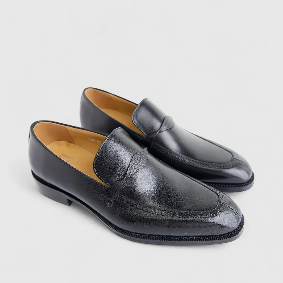 Formales Men's Leather Slip On AE5288-822 Black EL128 - Image 2