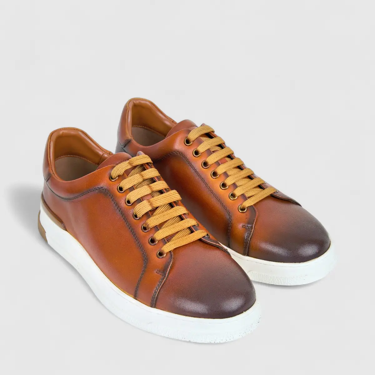 Formales Men's Leather Sneaker FM2025-848 Tan FK13 - Image 2