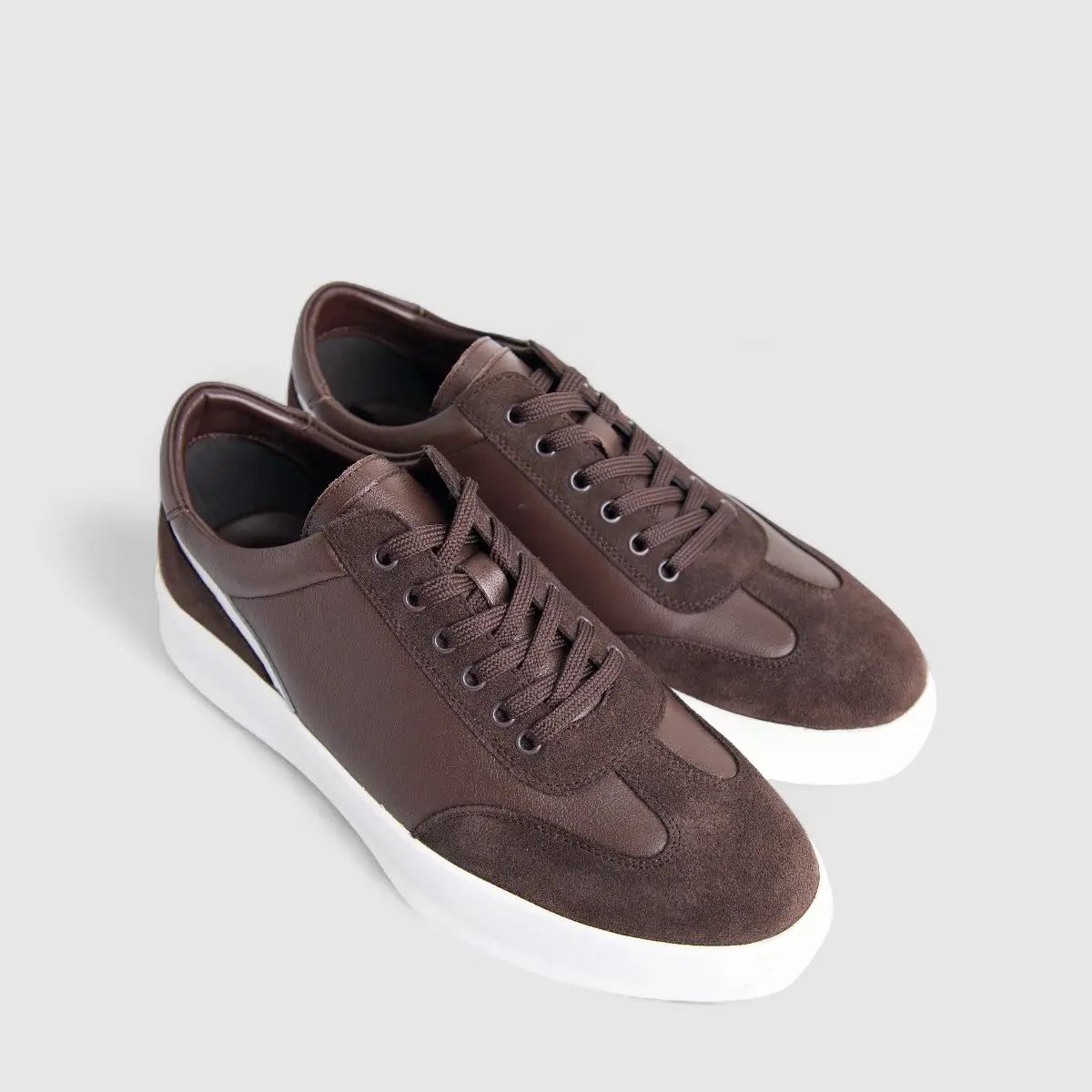Formales Men's Leather Sneaker FM23818-19 Coffee FK52 - Image 2