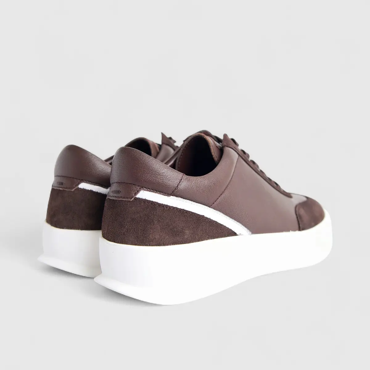Formales Men's Leather Sneaker FM23818-19 Coffee FK52 - Image 3