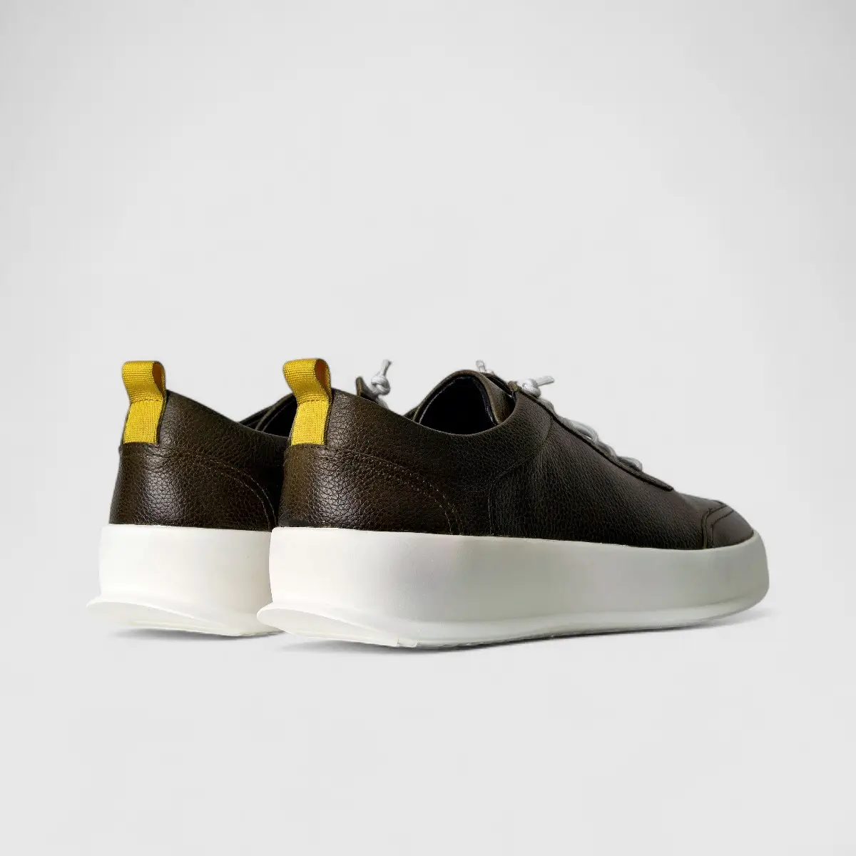 Formales Mens Leather Sneaker FM23818-20 Olive FK22 - Image 3