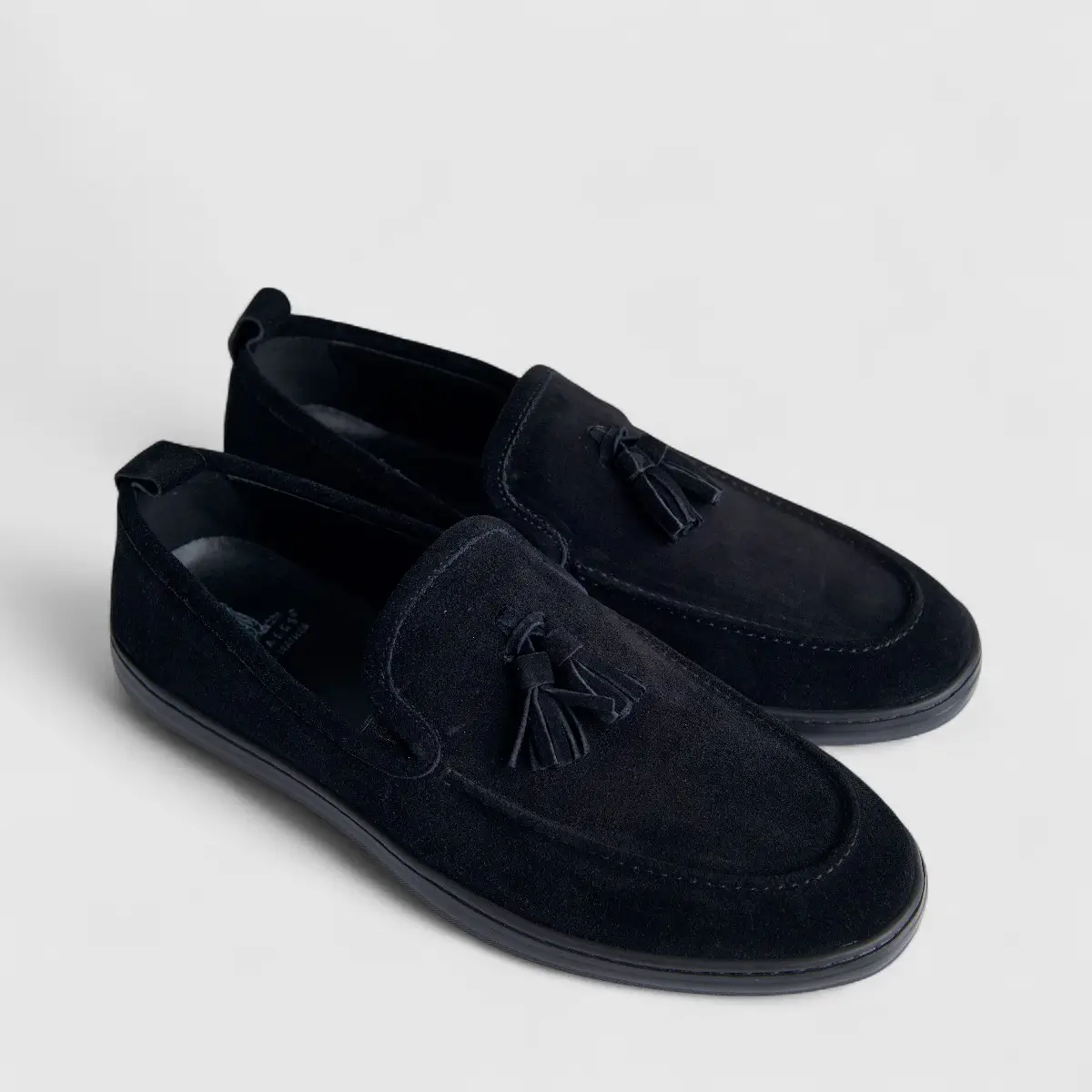 Formales Men's Suede Loafer FM2025-823 Black Suede FK48 - Image 2