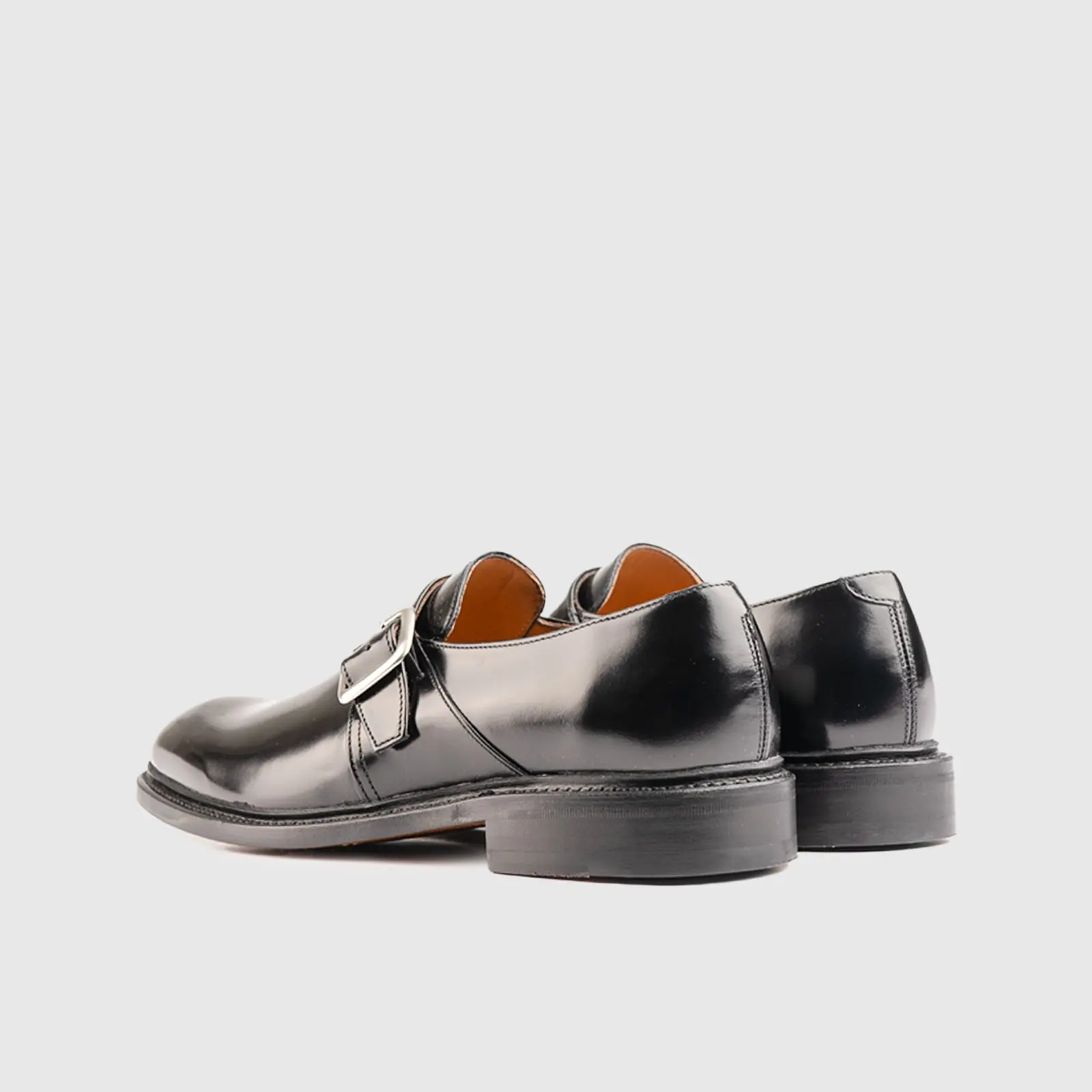 Goodyear Welt Single Monk Strap Slip On 6832 Black - Image 3