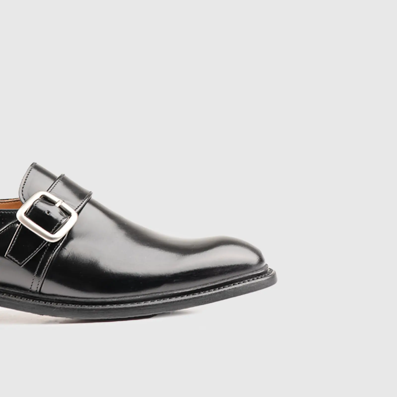 Goodyear Welt Single Monk Strap Slip On 6832 Black - Image 5