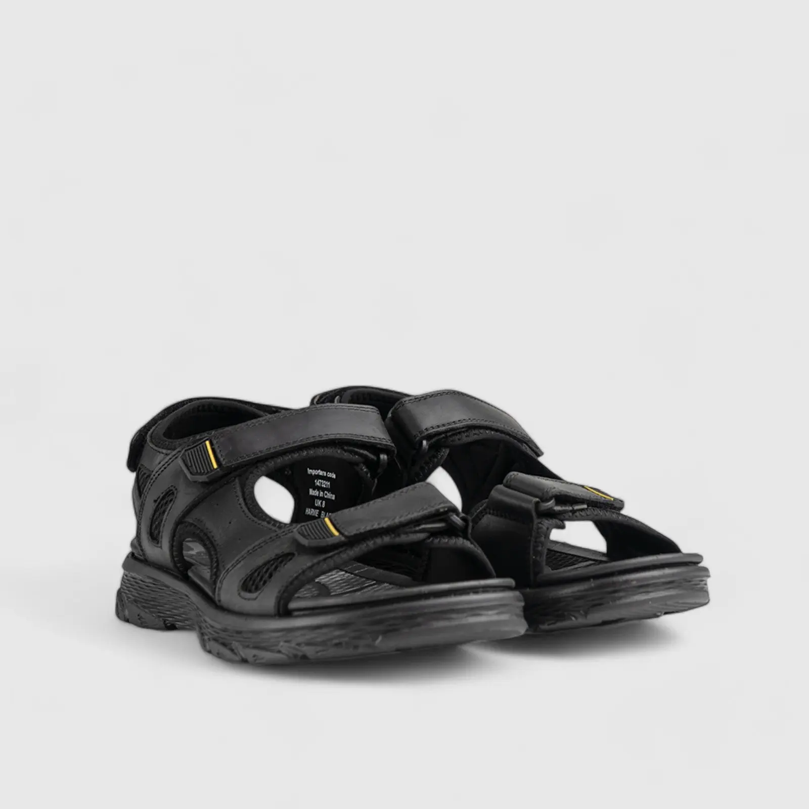 Harvie Comfort Strap Sandal Black 00877 HP207 - Image 2