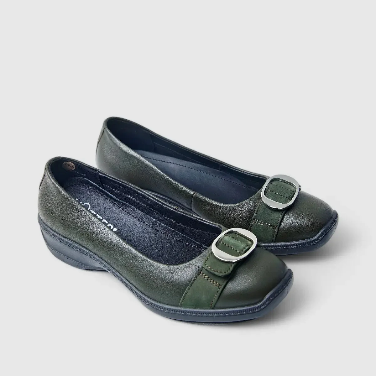 Hotter Grace Comfort Shoe Green - Image 2