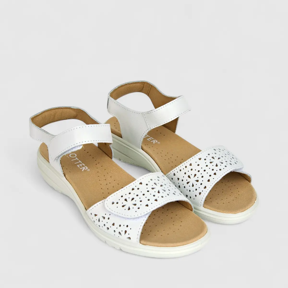 Hotter Ladies Comfort Sandal Leah 2 White HT83 - Image 2