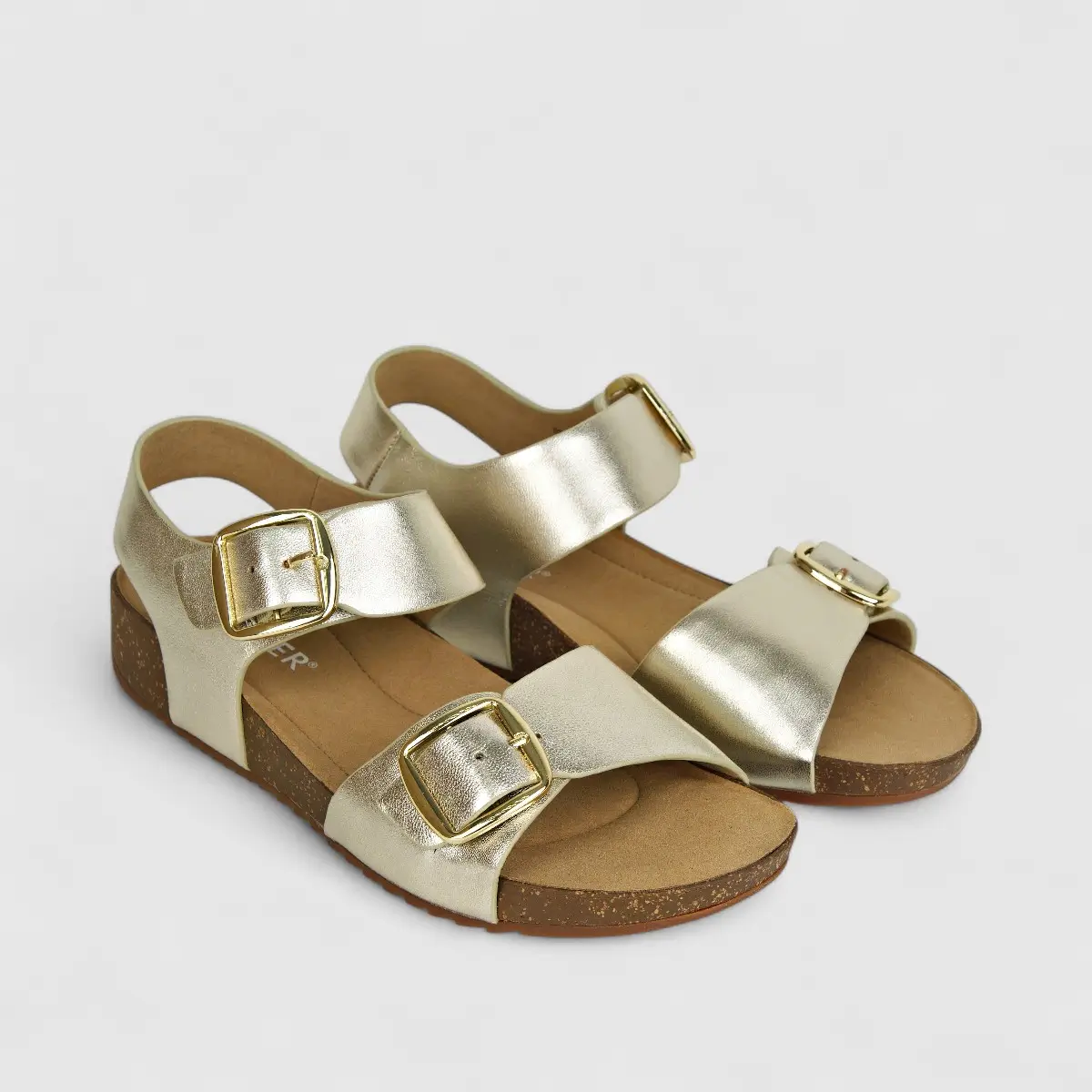 Hotter Ladies Comfort Sandal Tourist 2 Soft Gold HT76 - Image 2
