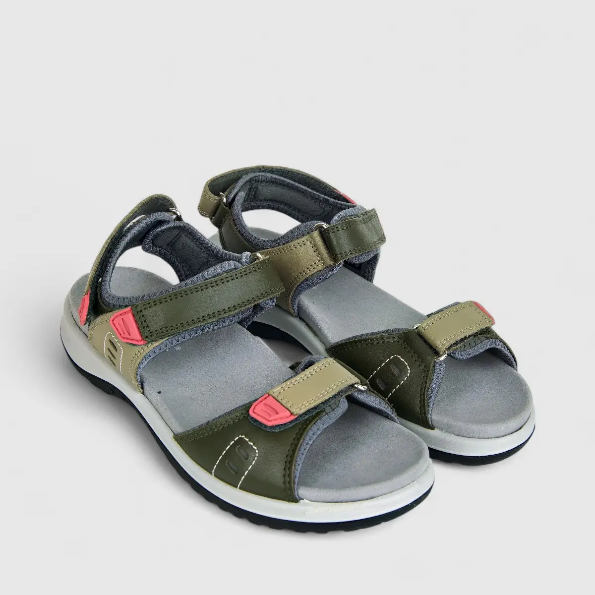 Hotter Ladies Comfort Sandal Walk 2 Khaki Moss HT77 - Image 2