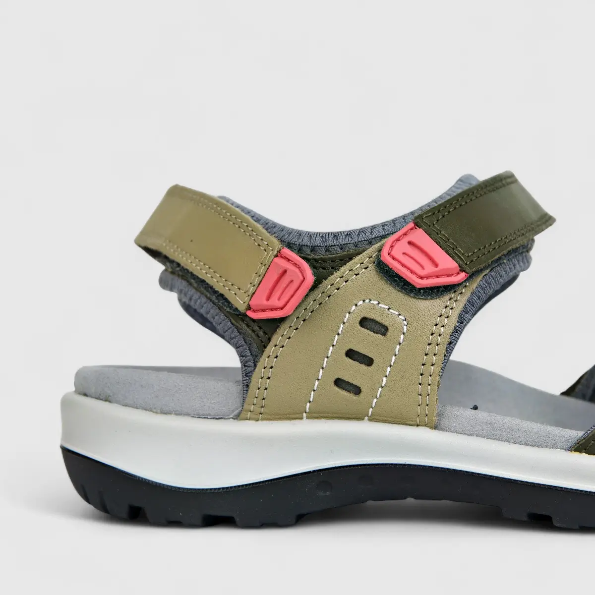 Hotter Ladies Comfort Sandal Walk 2 Khaki Moss HT77 - Image 5