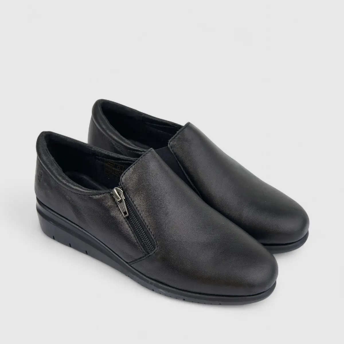 HP Ladies Comfort Shoe With Wedge HPL01472 Emmeline Black HL275 - Image 2