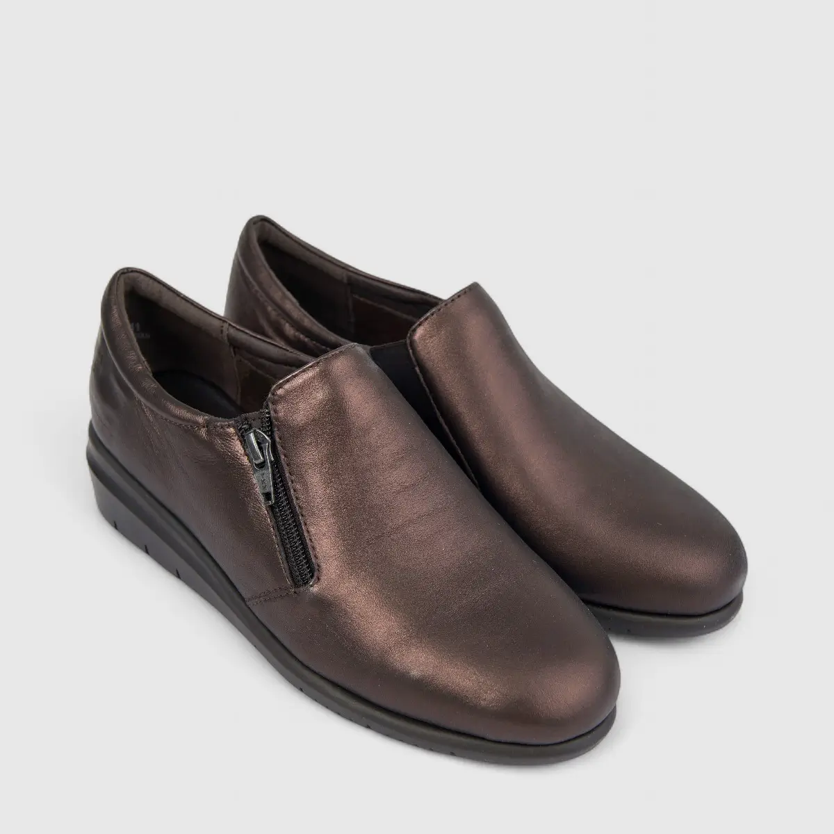 HP Ladies Comfort Shoe With Wedge HPL01472 Emmeline Zinc HL276 - Image 2