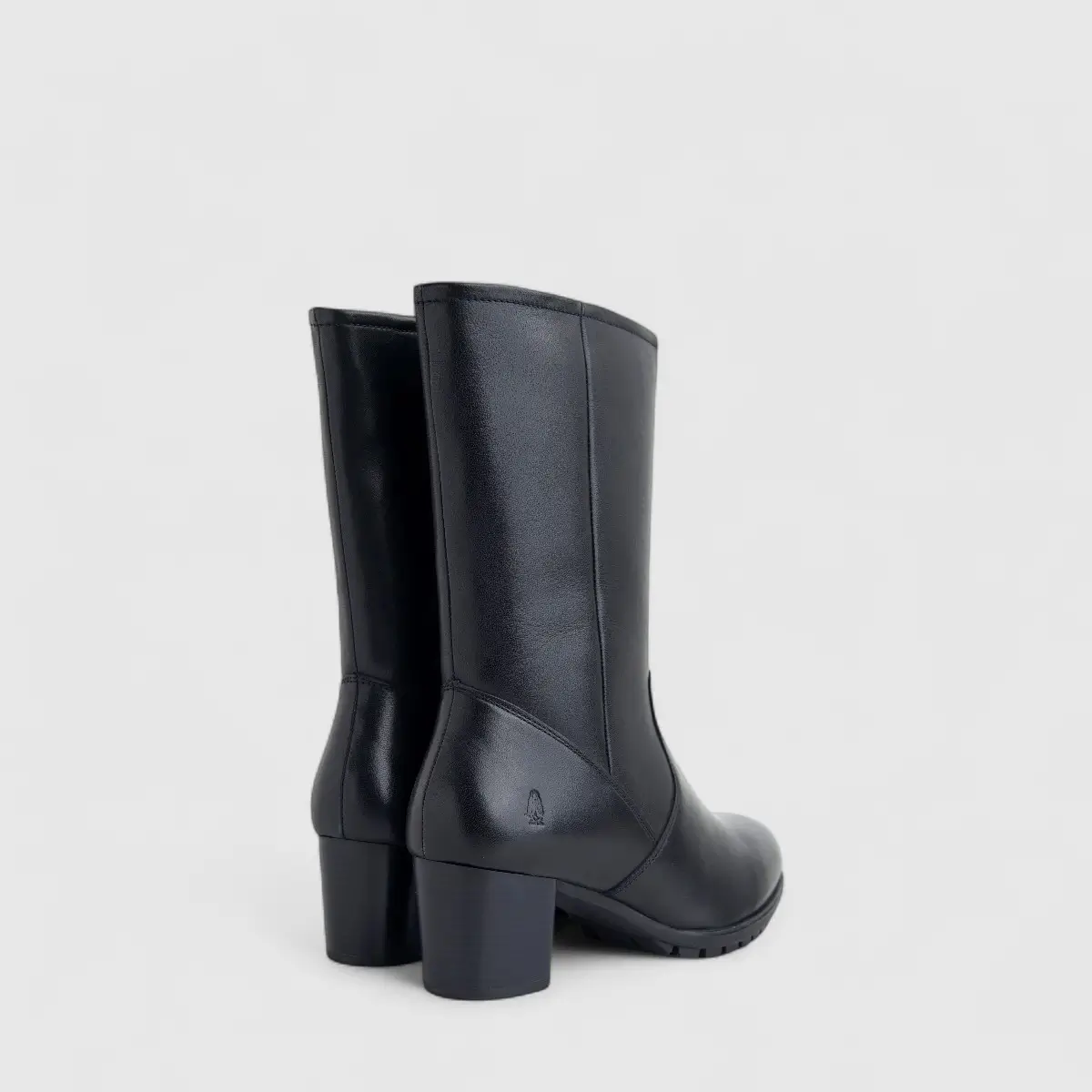 Hush Puppies Ladies Leather Mid High Boot Marisol HPL01474 Black DB32 - Image 3