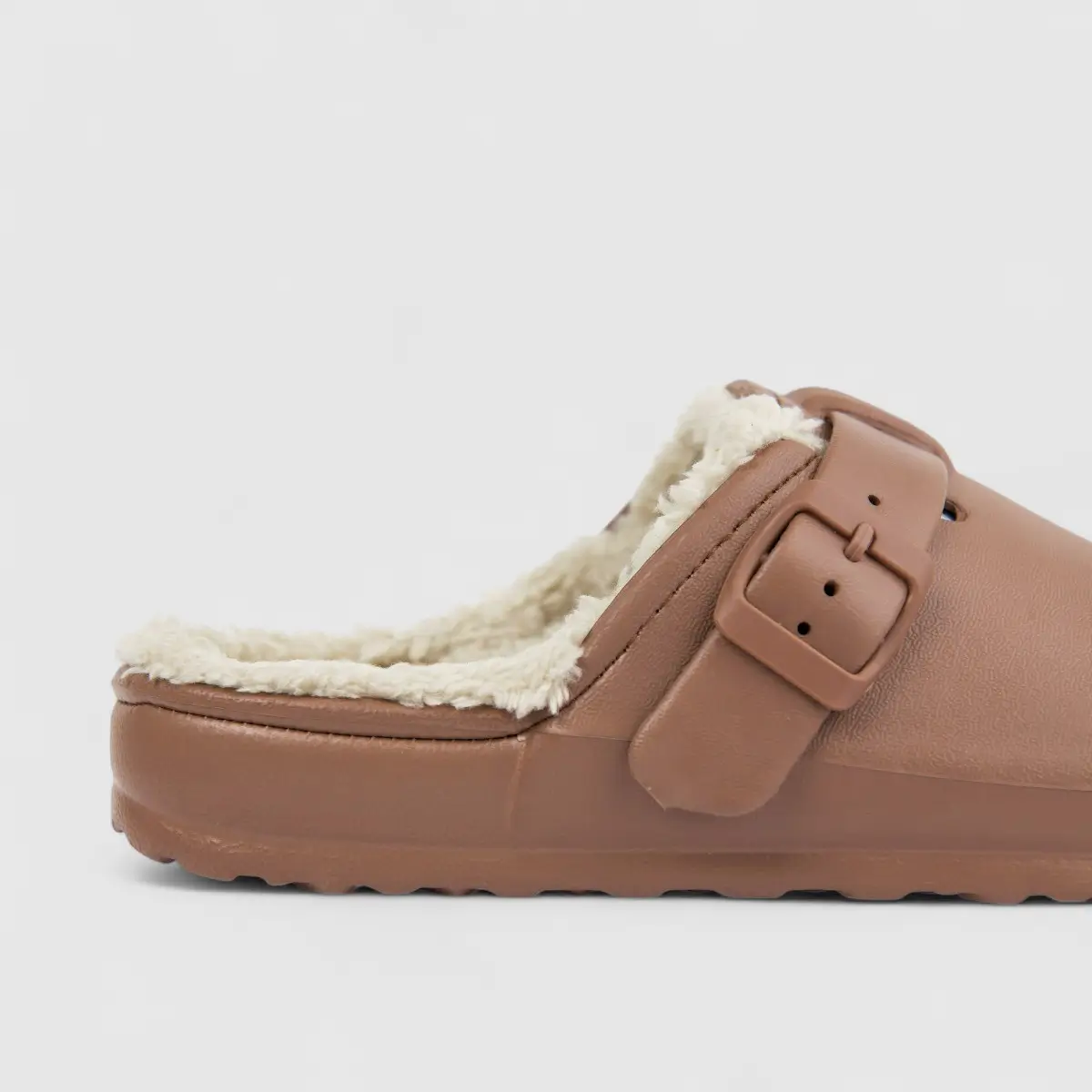 Hush Puppies Soft Style Desi Fur Ladies Slippers SSL01280 Brown - Image 5