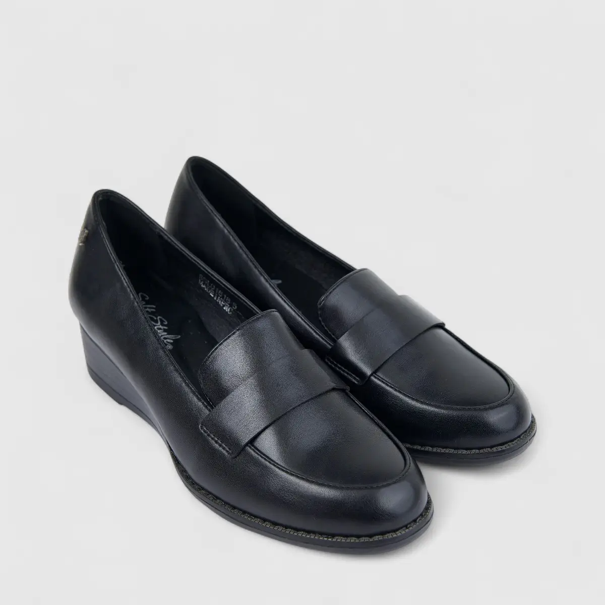 Hush Puppies Soft Style Ladies Comfort Wedge Pump Wallace SSL01618 Black SS336 - Image 2