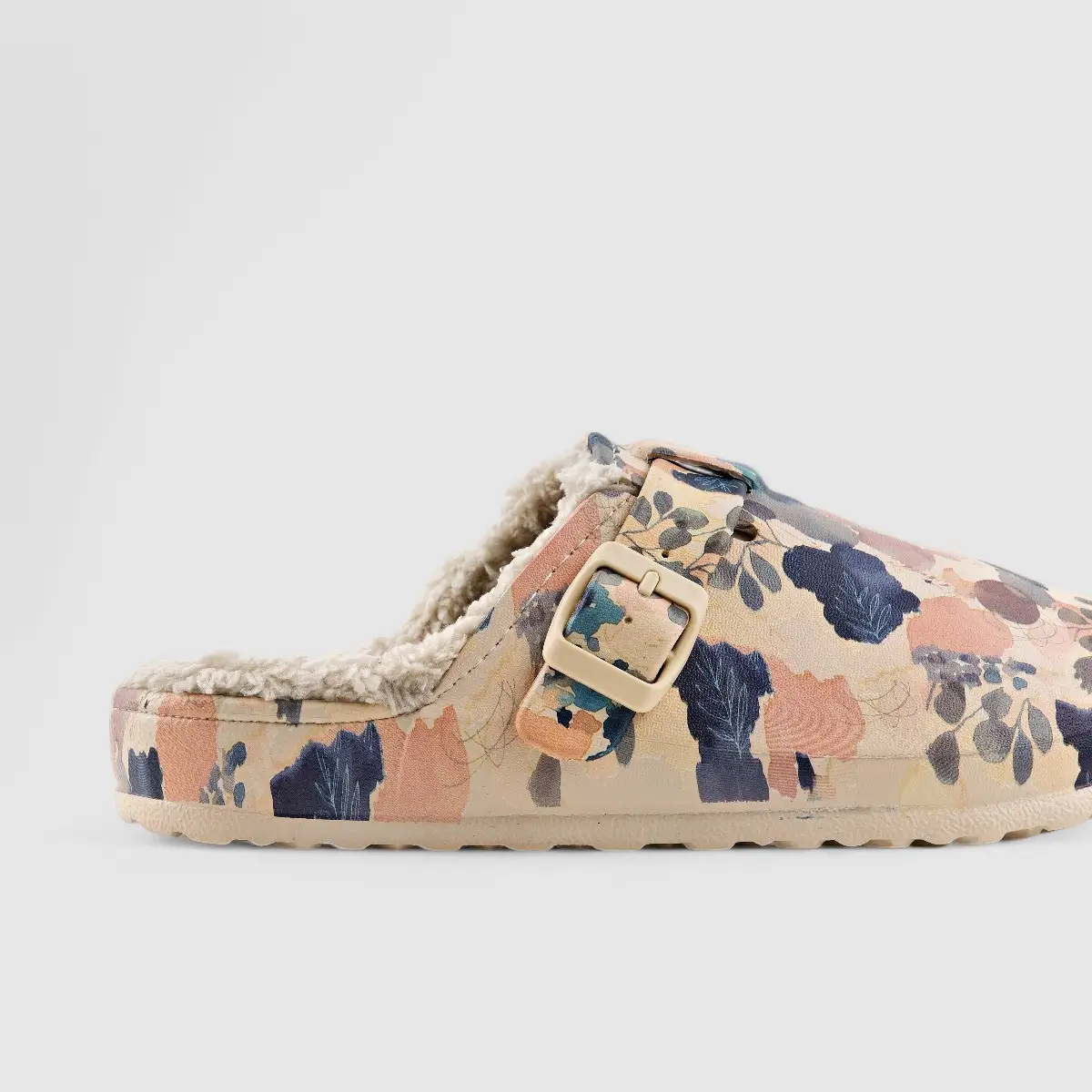 Hush Puppies Soft Style Desi Fur Ladies Slippers SSL01503 Peach Multi NEW - Image 3