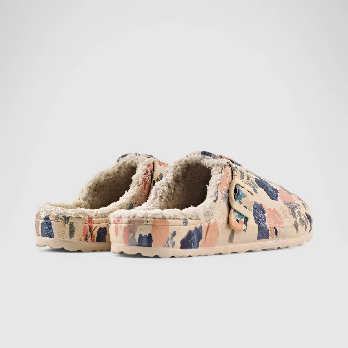 Hush Puppies Soft Style Desi Fur Ladies Slippers SSL01503 Peach Multi NEW - Image 5