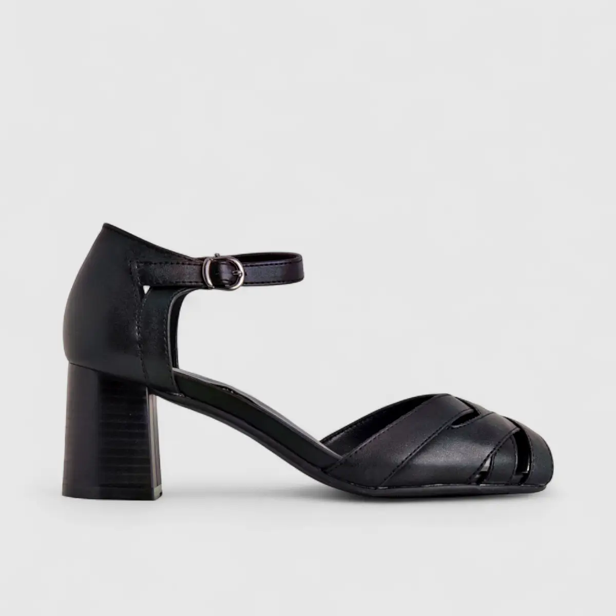 Hush Puppies Soft Style Ladies Block Heel Leni SSL01556 Black SS275