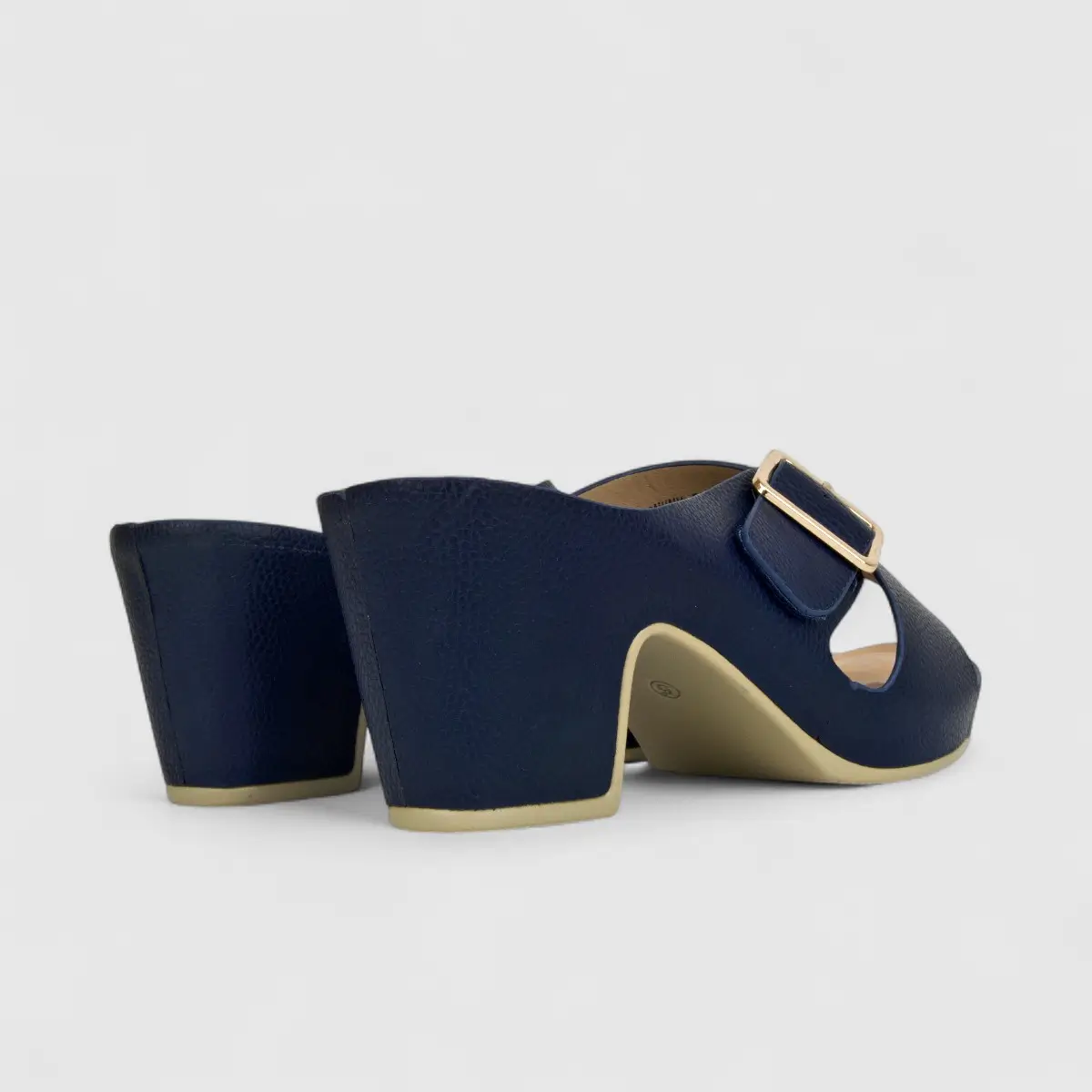 Hush Puppies Soft Style Ladies Block Heel Sandal Caden SSL01490 Navy SS301 - Image 3