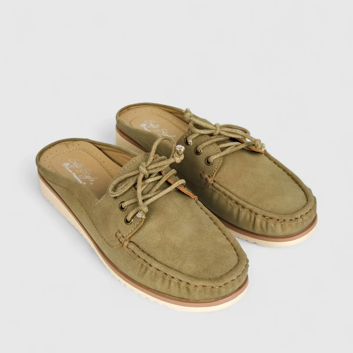 Hush Puppies Soft Style Ladies Comfort Mule Tonicia SSL01589 Ecru SS309 - Image 2