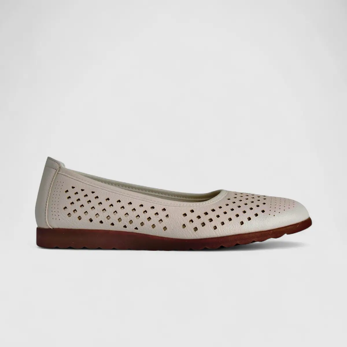 Hush Puppies Soft Style Ladies Comfort Pump Halona SSL01585 Ivory SS317