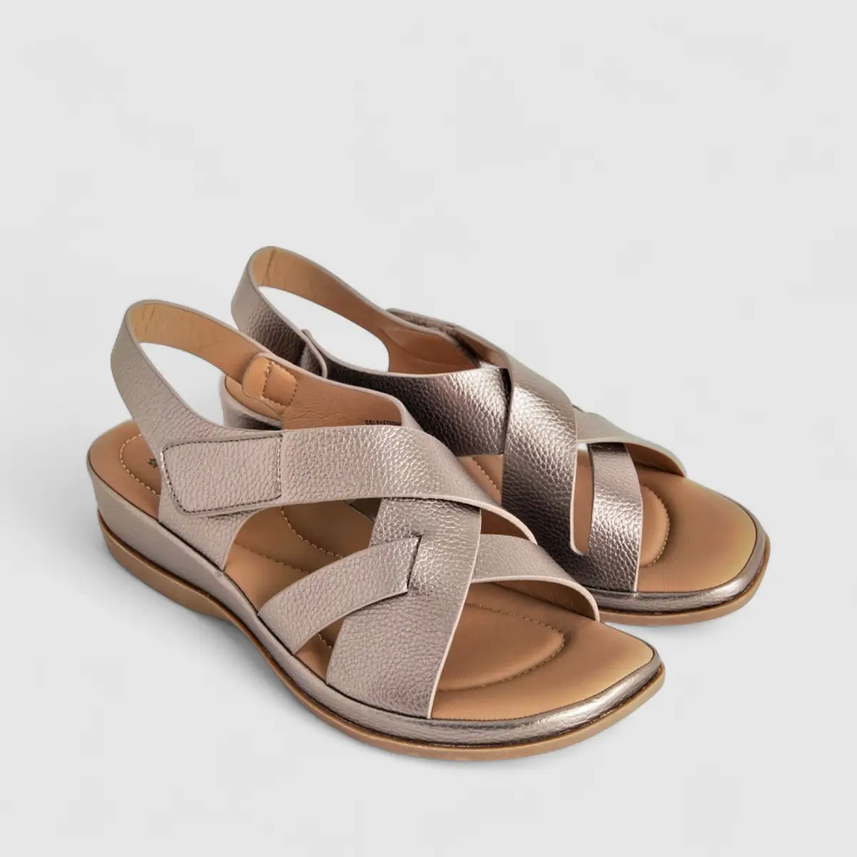 Hush Puppies Soft Style Ladies Comfort Sandal Eliya SSL01575 Pewter SS278 - Image 2