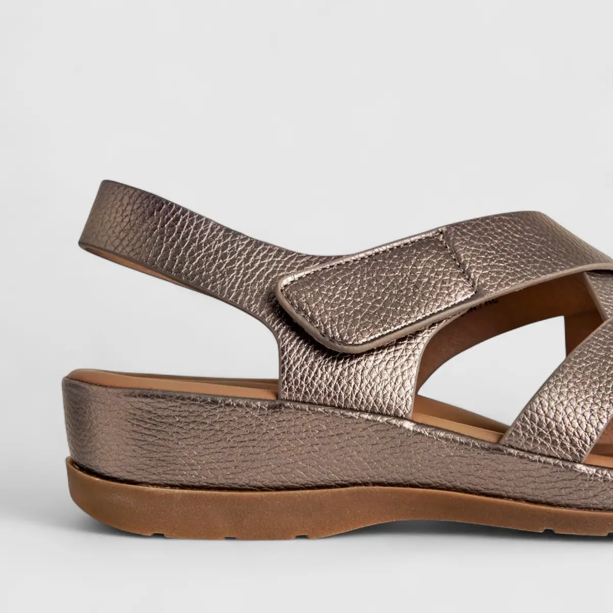 Hush Puppies Soft Style Ladies Comfort Sandal Eliya SSL01575 Pewter SS278 - Image 5