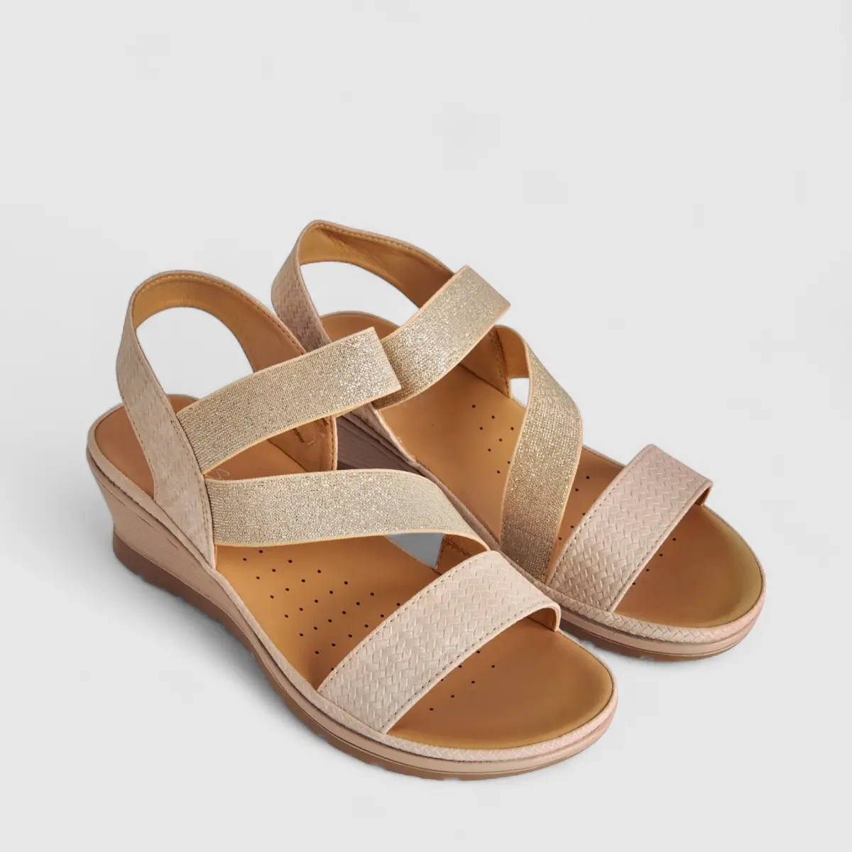 Hush Puppies Soft Style Ladies Comfort Sandal Promise SSL01551 Stone SS279 - Image 2