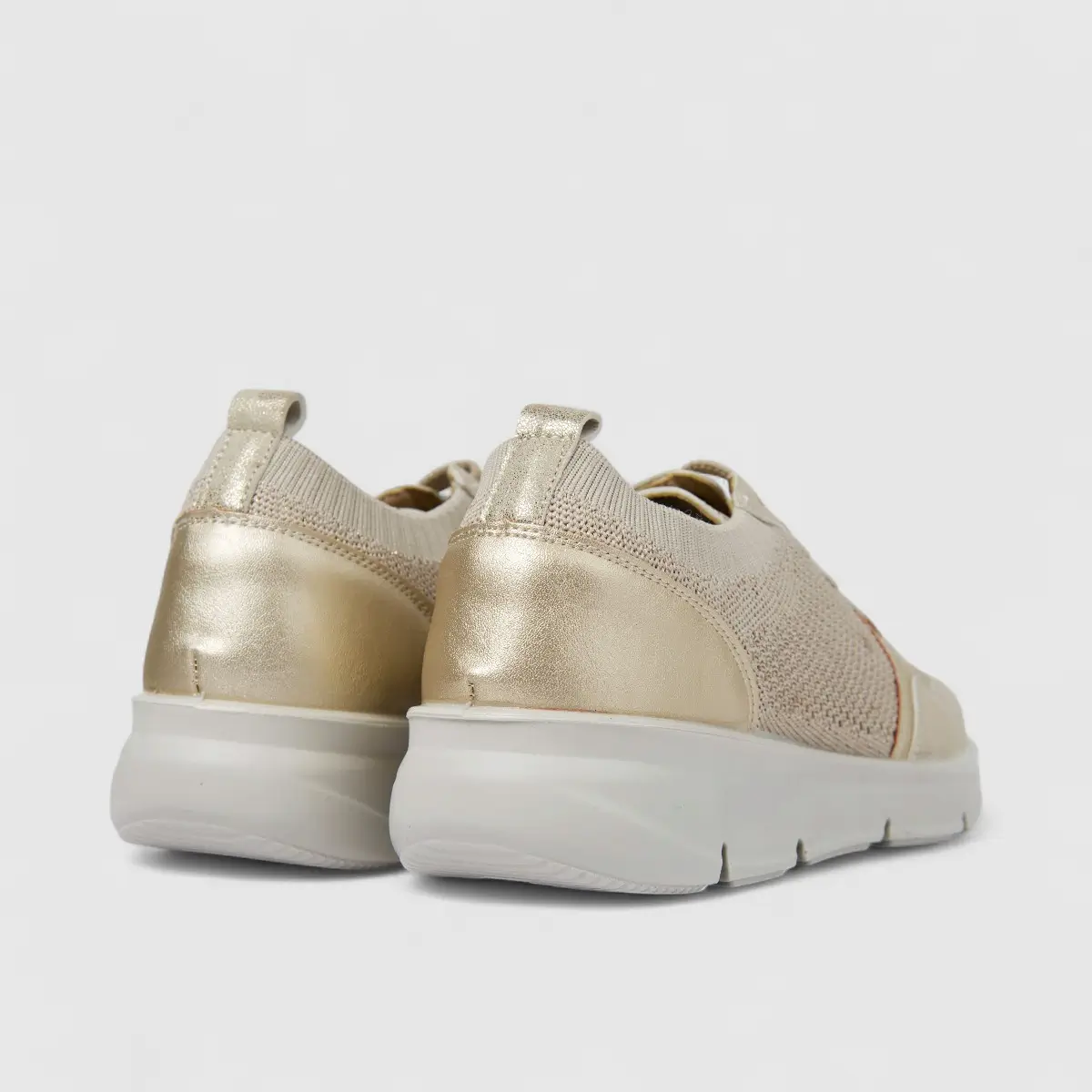 Hush Puppies Soft Style Soft Faunia Ladies Sneaker SSL01601 Light Gold SS345 - Image 3