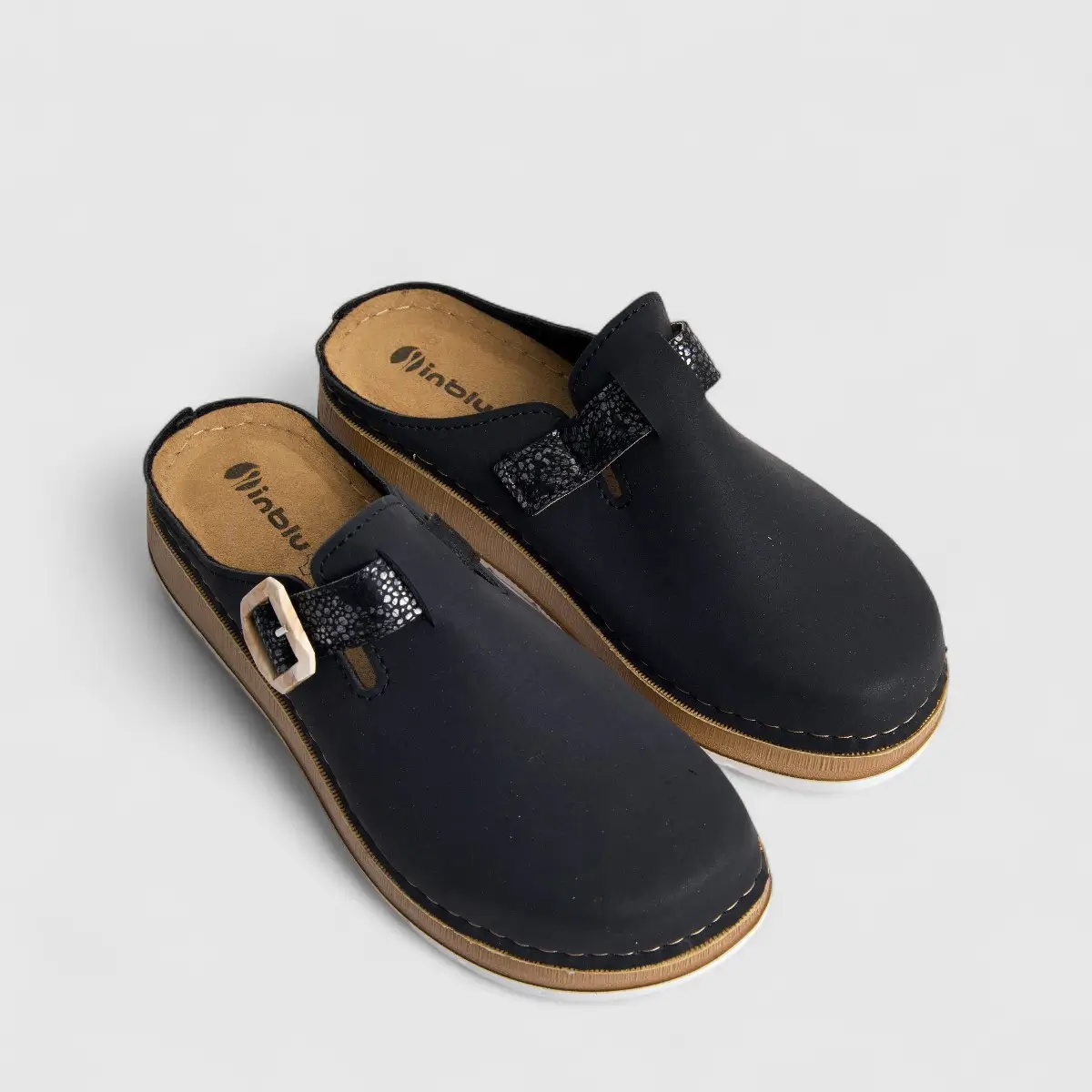 Inblu Ladies Comfort Clog GS000054 Black AL49 - Image 2