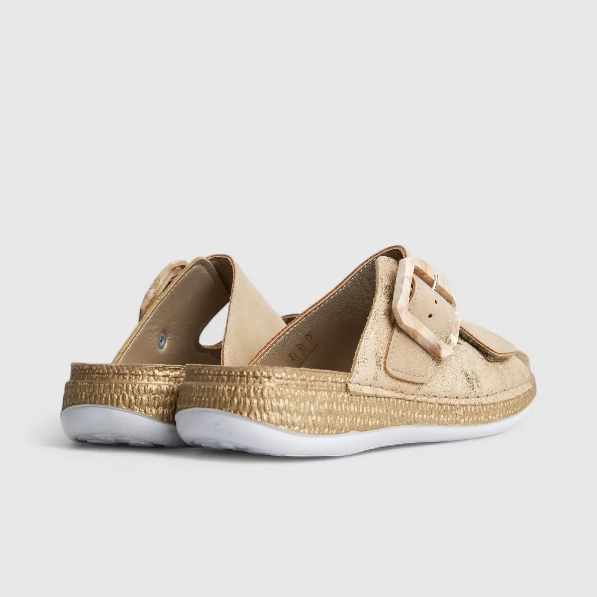 Inblu Ladies Comfort Push In Sandal MK000013 Sand AL50 - Image 3