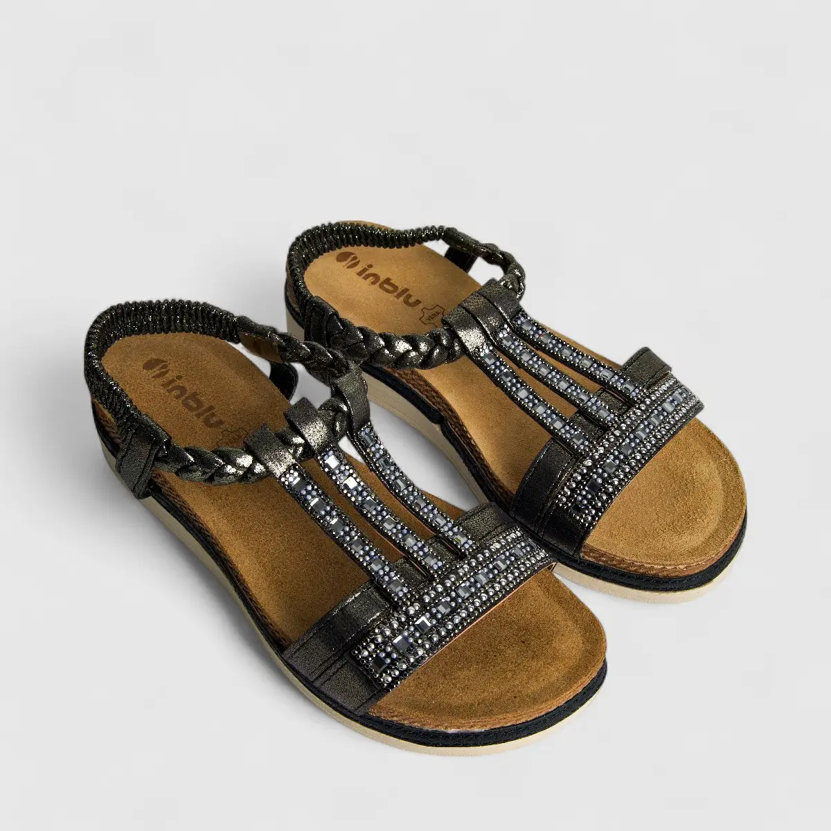 Inblu Ladies Comfort Sandal MF000011 Black AL38 - Image 2