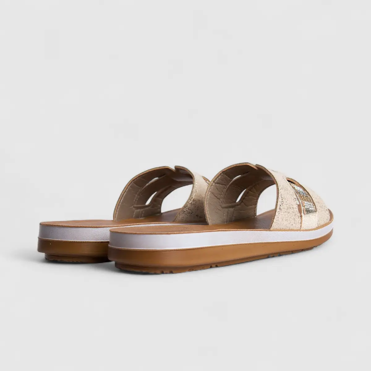 Inblu Ladies Comfort Slide ZO000008 Platinum AL33 - Image 3