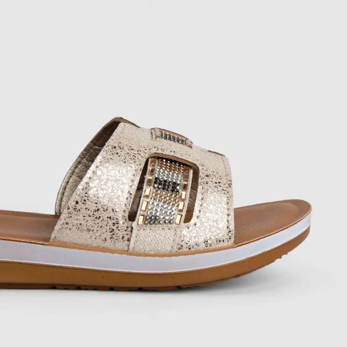 Inblu Ladies Comfort Slide ZO000008 Platinum AL33 - Image 5