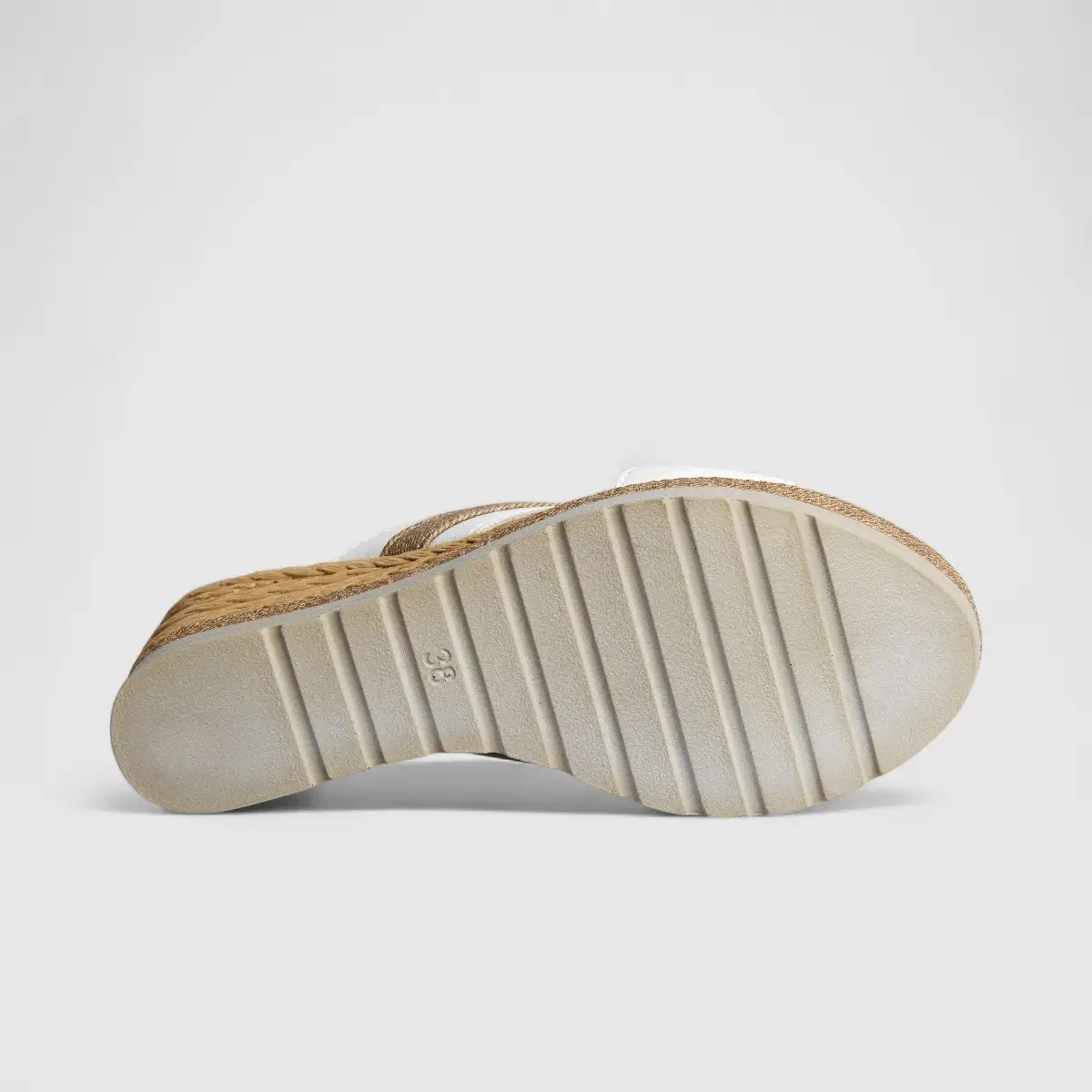 Inblu Ladies Comfort Slip On Wedge FG000040 White AL41 - Image 4