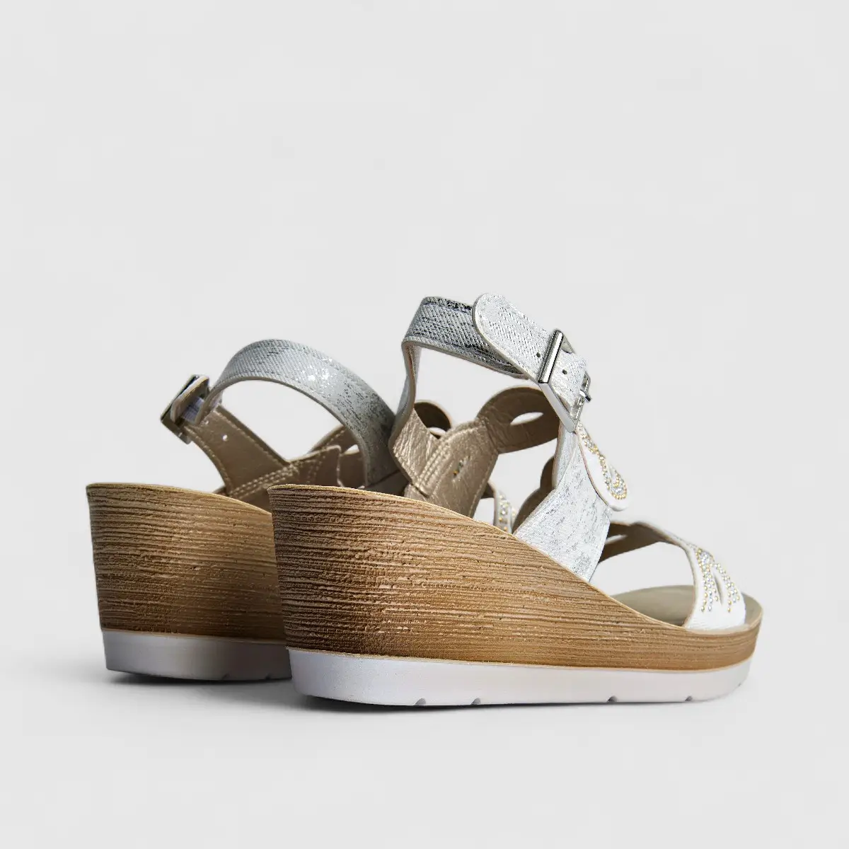 Inblu Ladies Comfort Wedge EL000034 White AL45 - Image 3