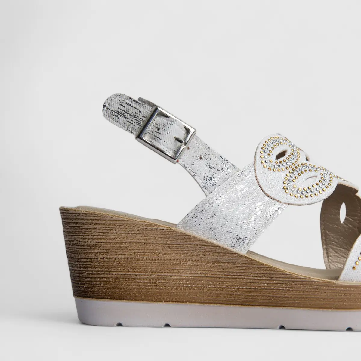 Inblu Ladies Comfort Wedge EL000034 White AL45 - Image 4