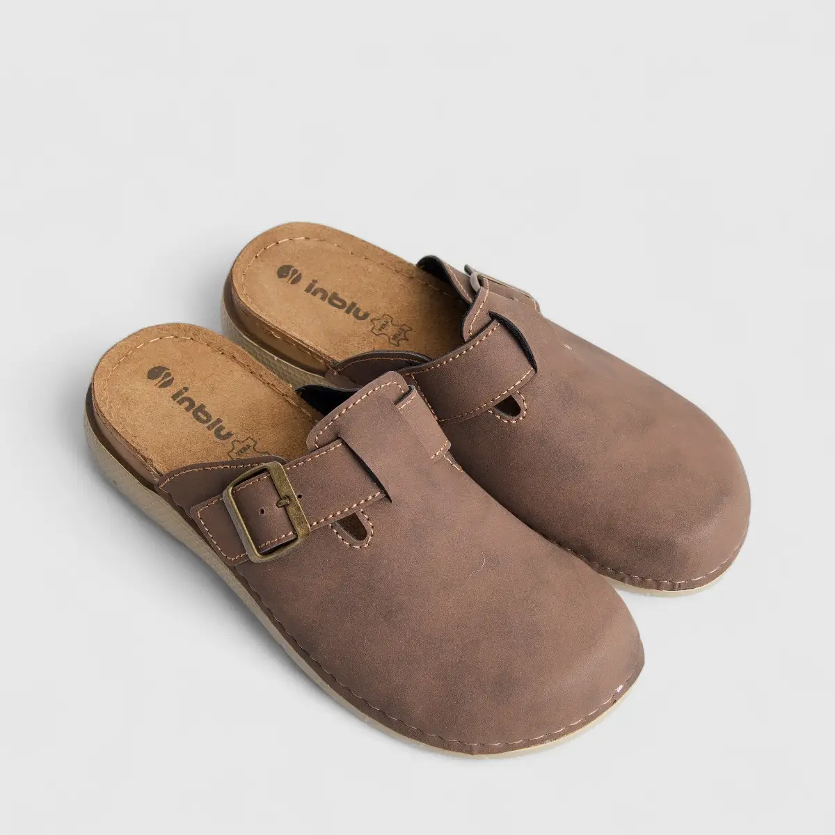 Inblu Men's Comfort Clog VI000012 Dark Brown AM20 - Image 2