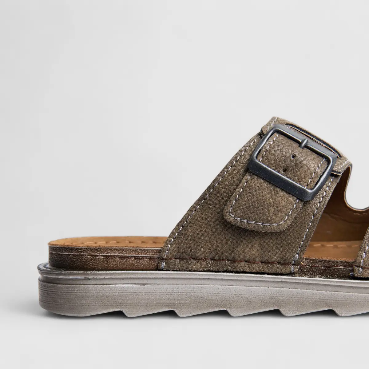 Inblu Men's Comfort Push In Sandal BU000016 Brown AM19 - Image 5