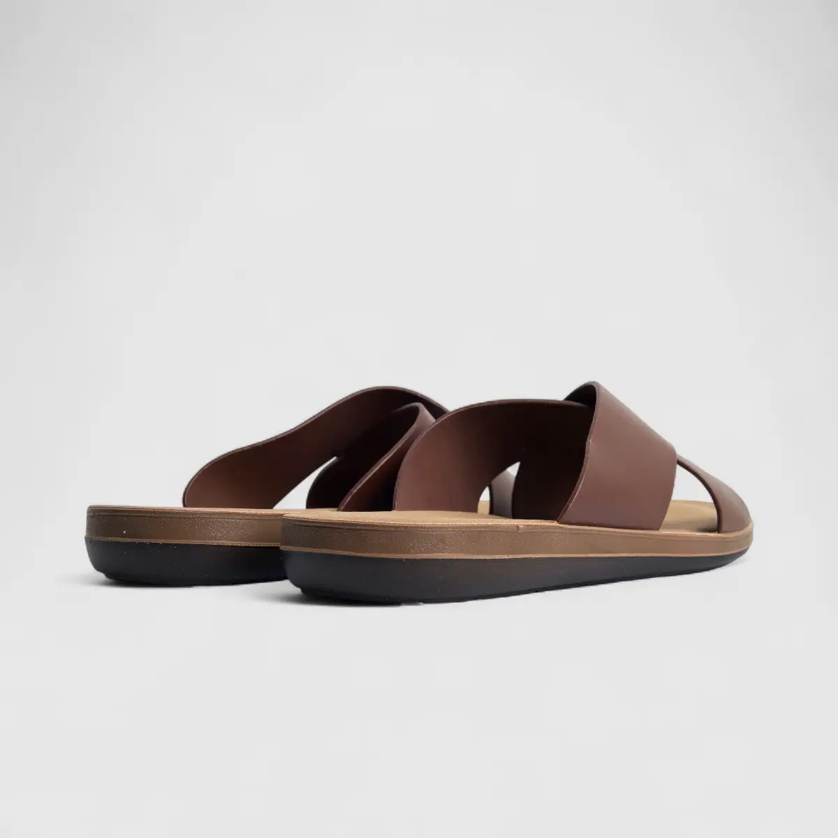 Inblu Men's Comfort Push In Sandal DA000026 Dark Brown AM22 - Image 3