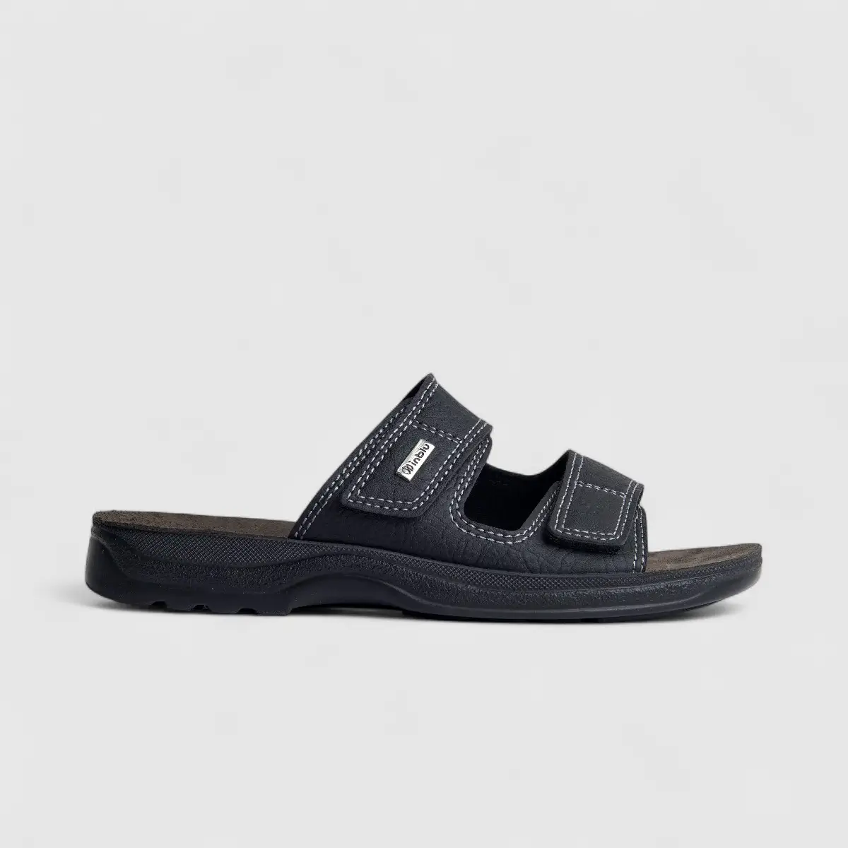 Inblu Men's Comfort Push In Sandal TG000006 Black AM17
