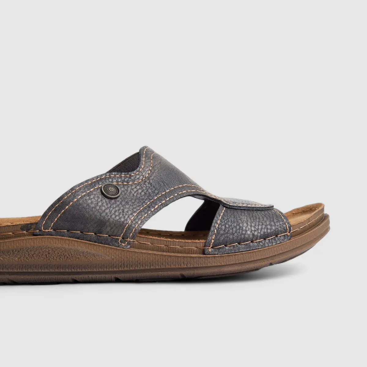Inblu Men's Comfort Push In Sandal VE000008 Black AM12 - Image 5