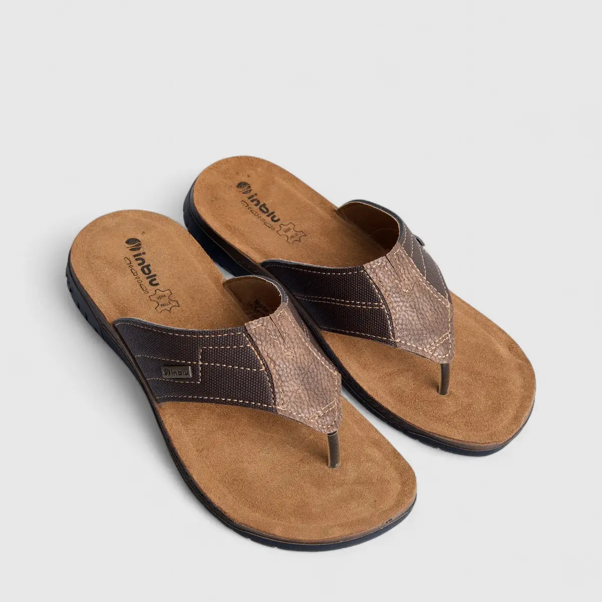 Inblu Men's Comfort Sandal ID000017 Dark Brown AM15 - Image 2