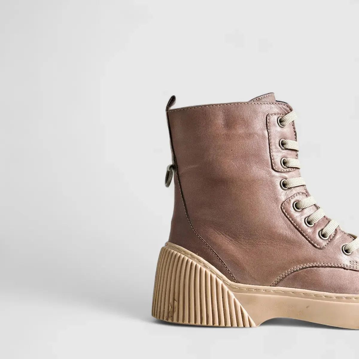 Karyoka Comfort Leather Boots 3107 Beige - Image 5