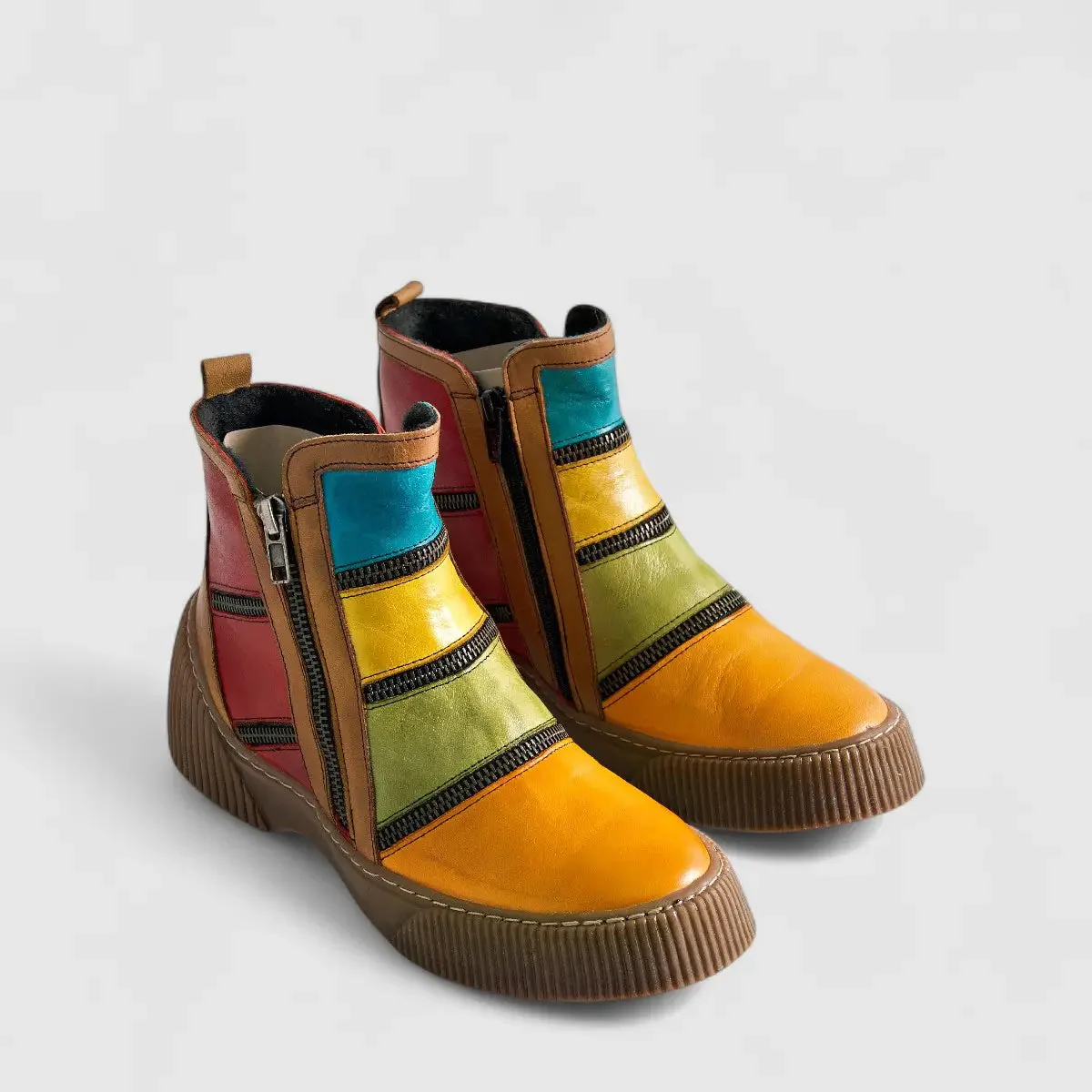 Karyoka Comfort Leather Boots 3119 Multi - Image 2