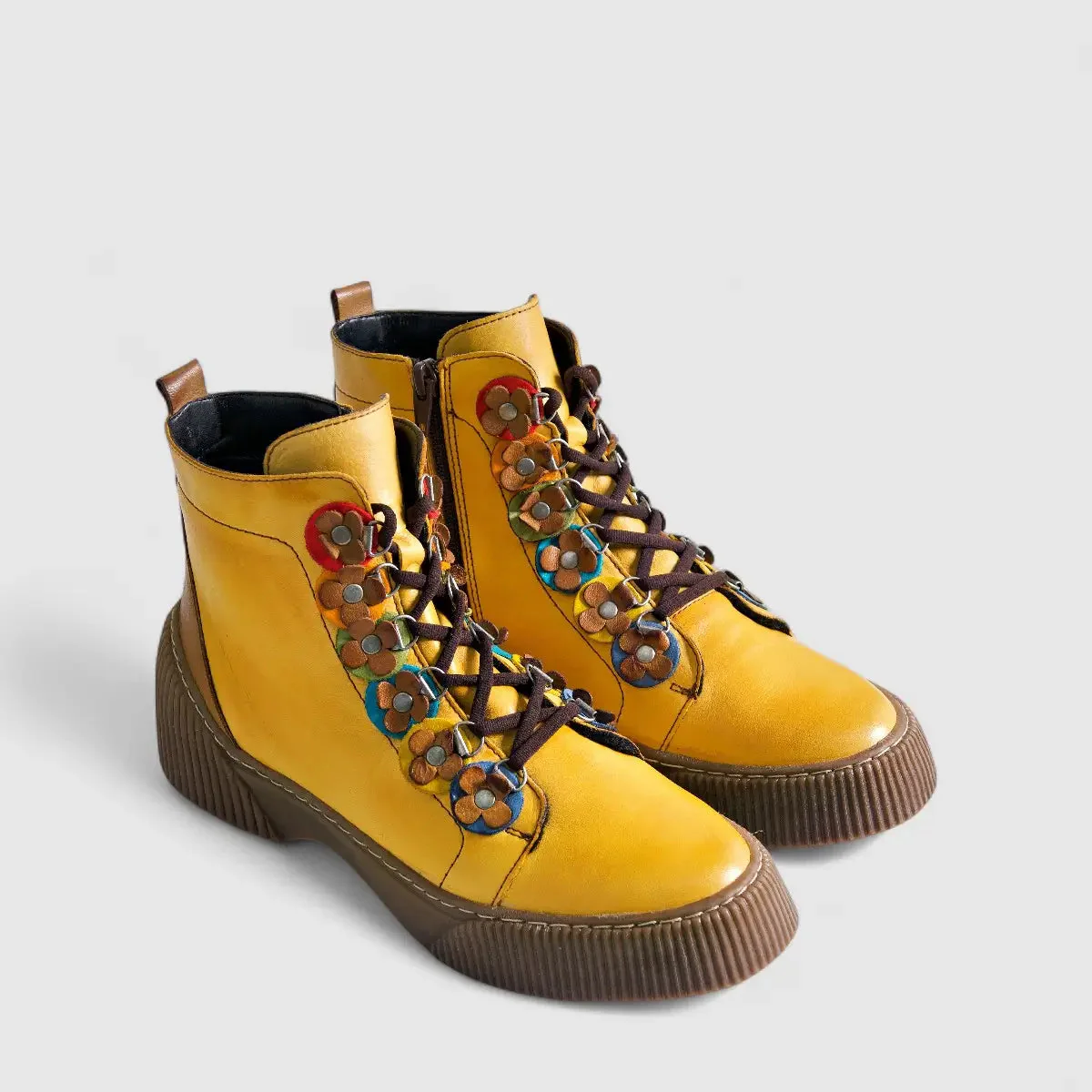 Karyoka Comfort Leather Boots 3120 Yellow - Image 2